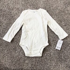 Carter's White Long Sleeve Baby Bodysuit